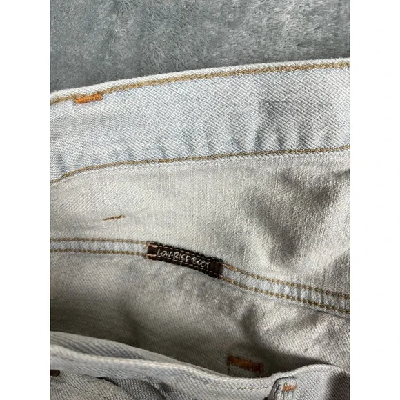 Vintage Y2K Hollister Low Rise Bootcut Mens Jeans 34x32 Thrashed Destroyed Baggy